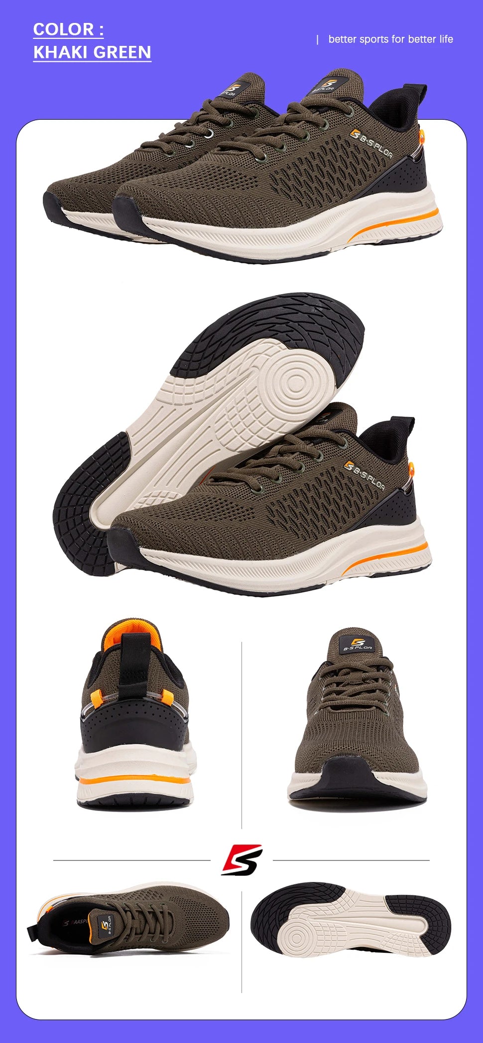 Baasploa Lightweight Running Shoes for Men – Mesh Casual Sneakers