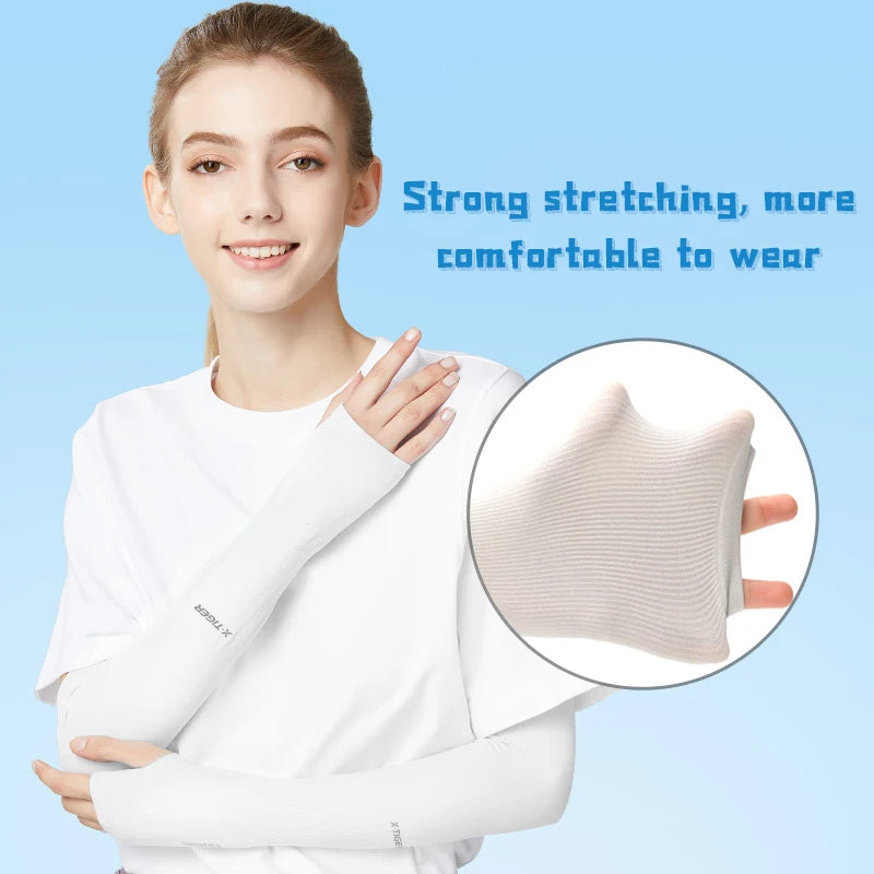 X-TIGER Cycling Arm Sleeves UV Protection Ice Fabric for Men & Women