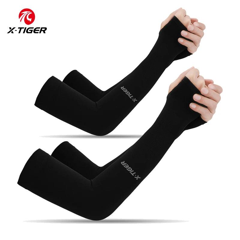 X-TIGER Cycling Arm Sleeves UV Protection Ice Fabric for Men & Women