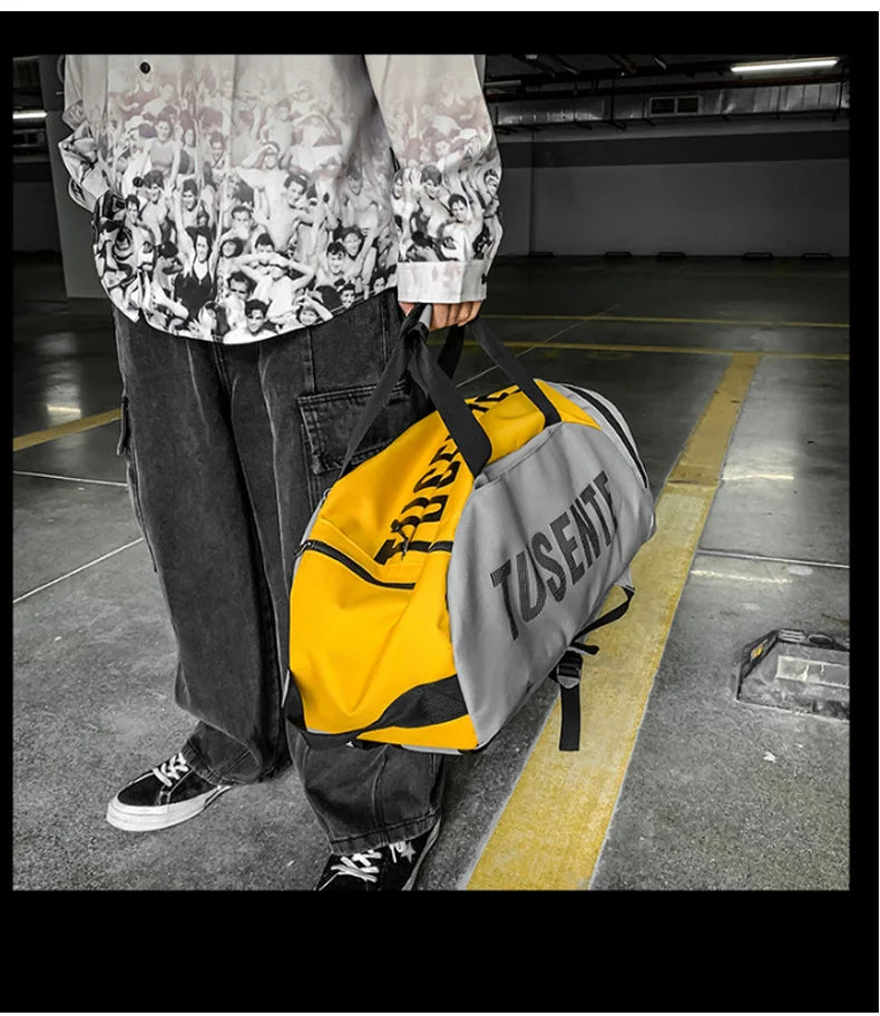 Large Waterproof Gym Bag for Women with Shoe Pocket