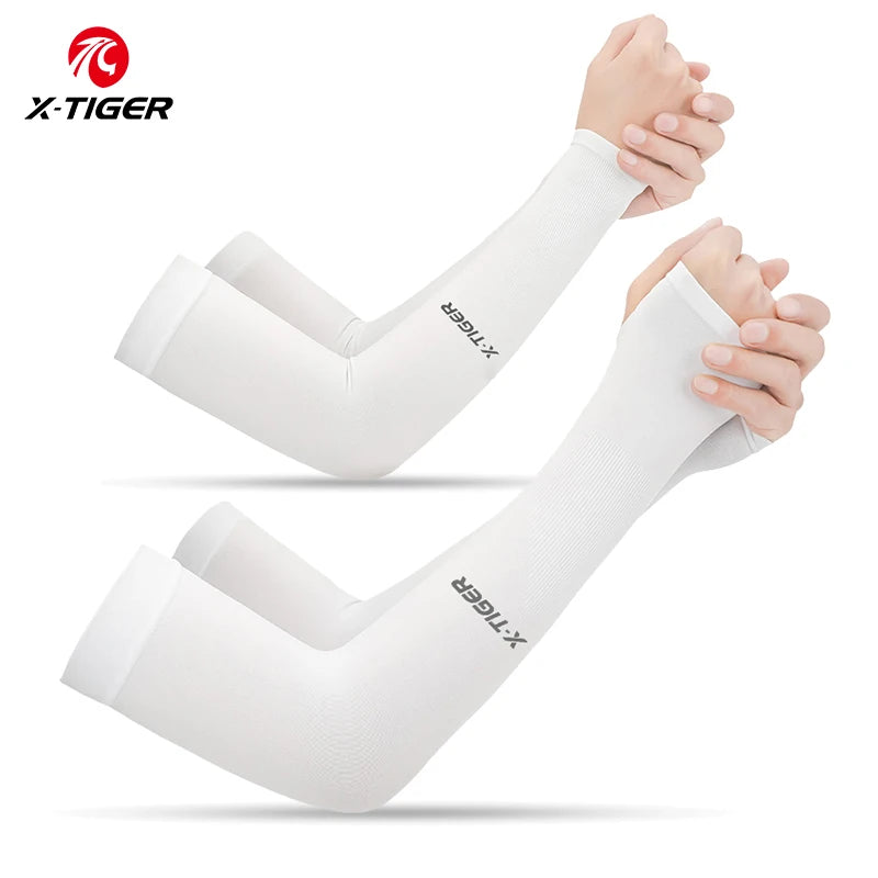 X-TIGER Cycling Arm Sleeves UV Protection Ice Fabric for Men & Women