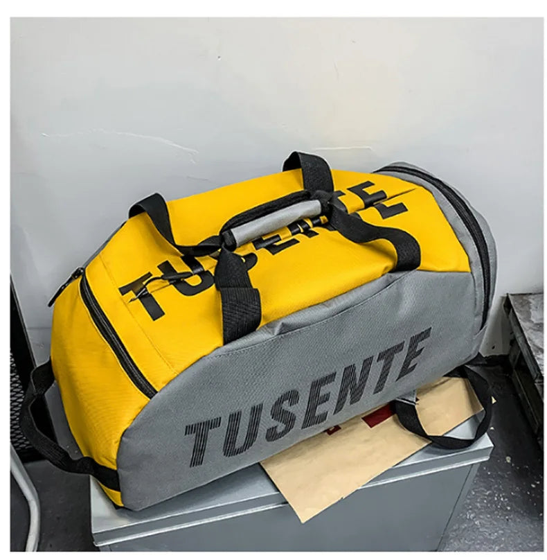 Large Waterproof Gym Bag for Women with Shoe Pocket