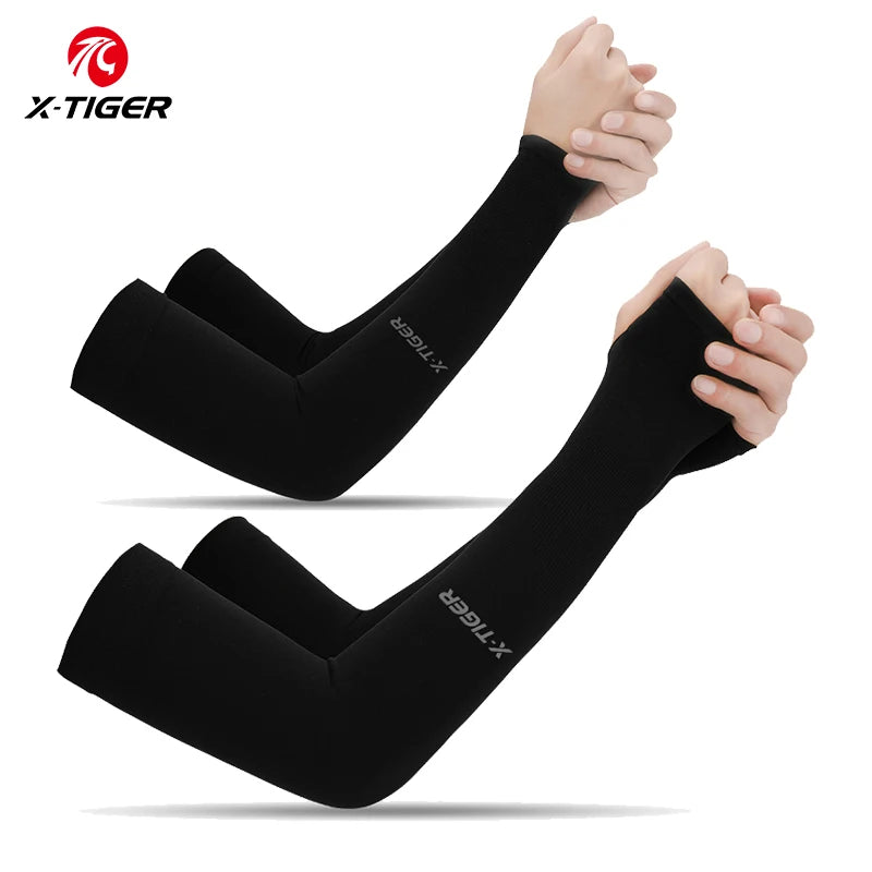 X-TIGER Cycling Arm Sleeves UV Protection Ice Fabric for Men & Women