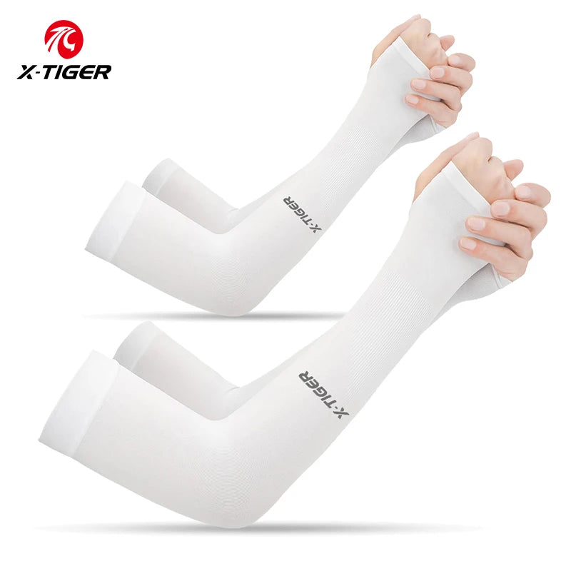 X-TIGER Cycling Arm Sleeves UV Protection Ice Fabric for Men & Women
