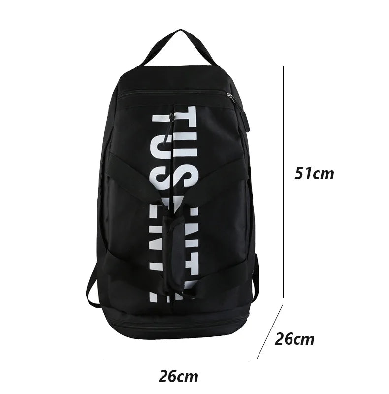 Large Waterproof Gym Bag for Women with Shoe Pocket