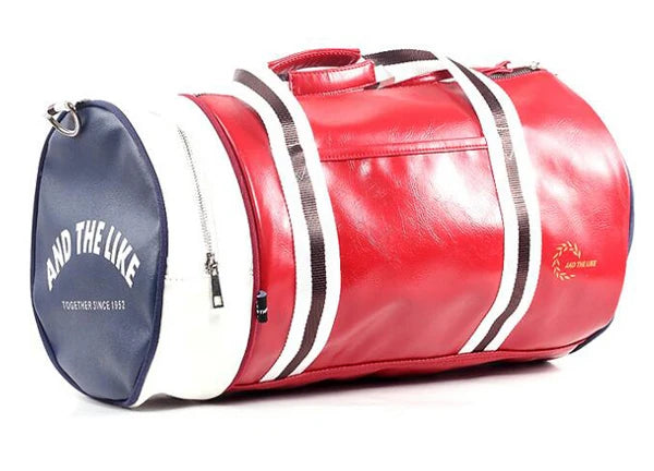 Sport Gym Bag with Shoes Pocket, Waterproof Leather Fitness Travel Handbag.
