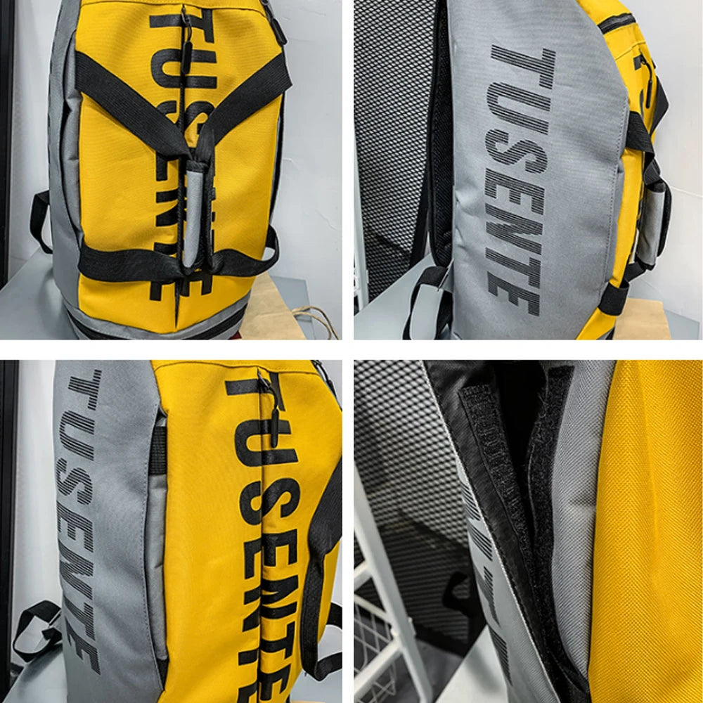 Large Waterproof Gym Bag for Women with Shoe Pocket