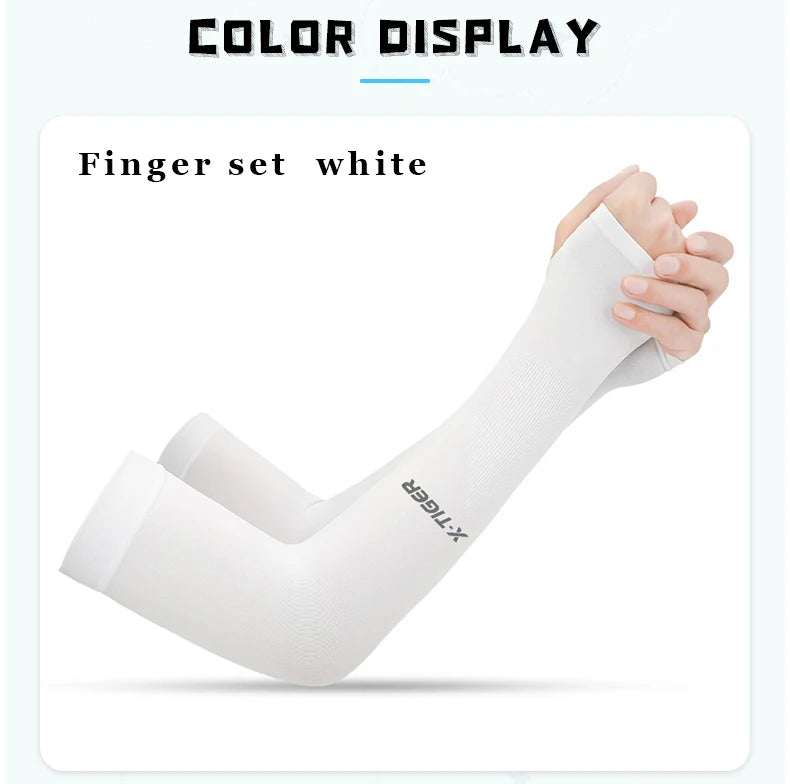 X-TIGER Cycling Arm Sleeves UV Protection Ice Fabric for Men & Women