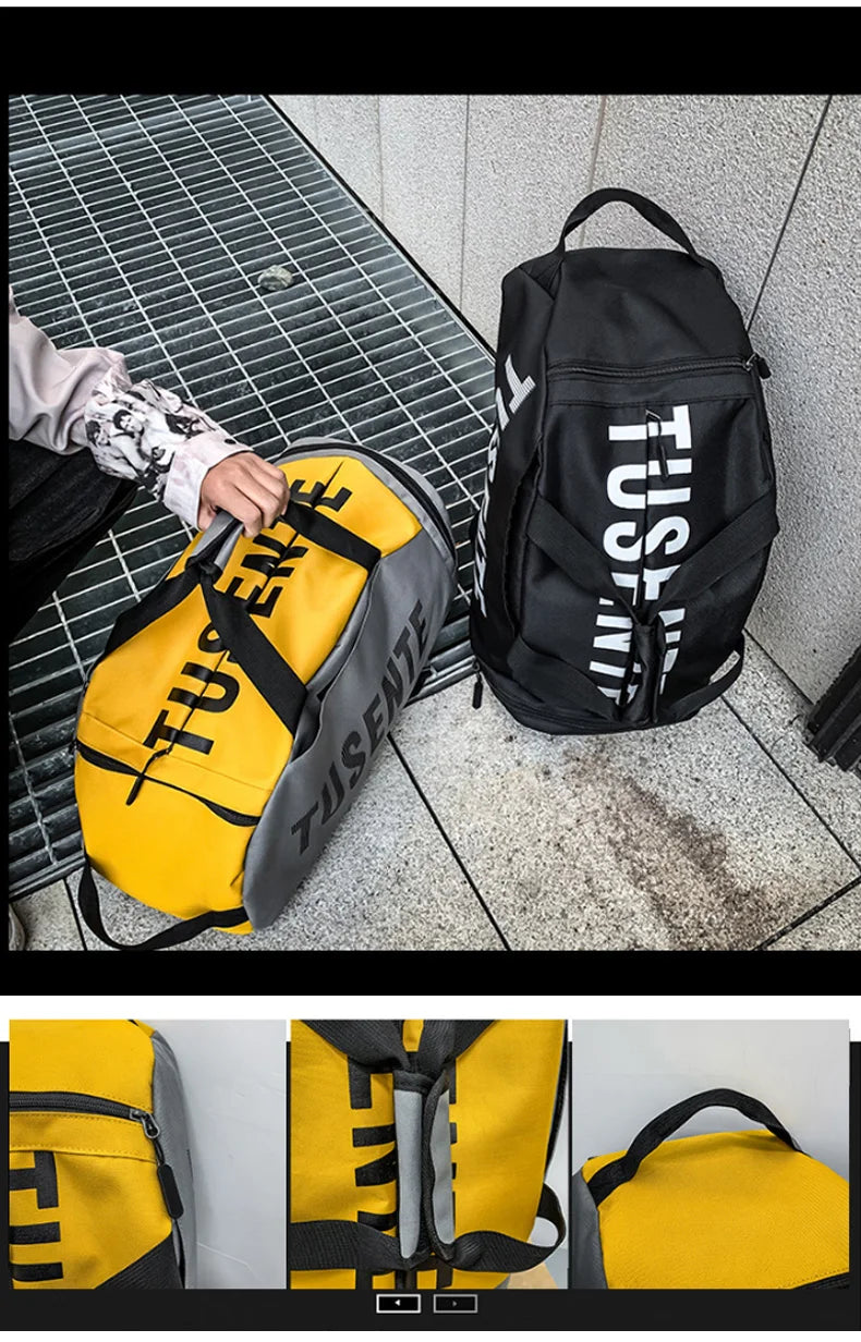 Large Waterproof Gym Bag for Women with Shoe Pocket