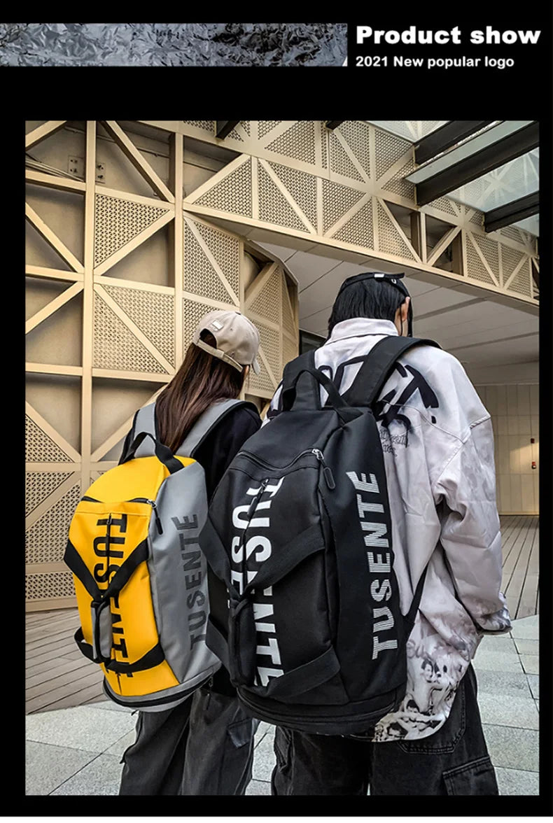 Large Waterproof Gym Bag for Women with Shoe Pocket