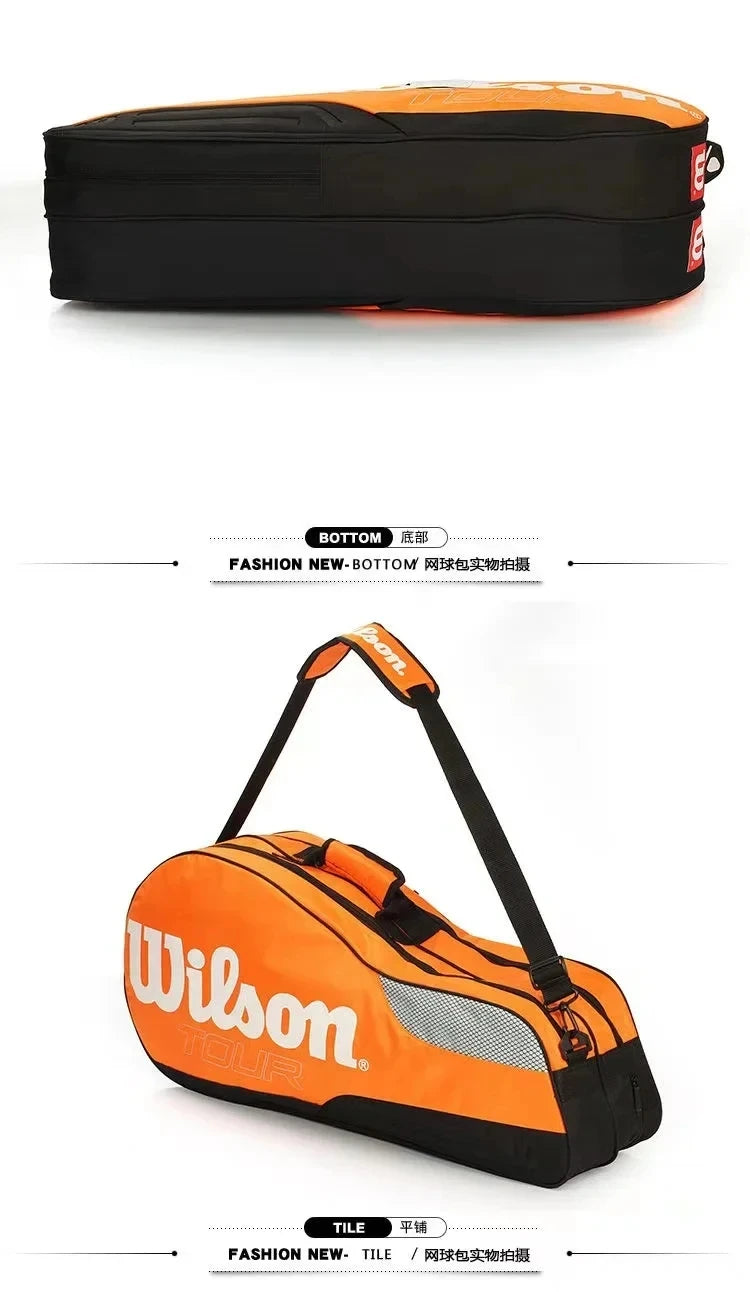 Wilson Tennis Racket Bag – Large Capacity Waterproof Sports Bag