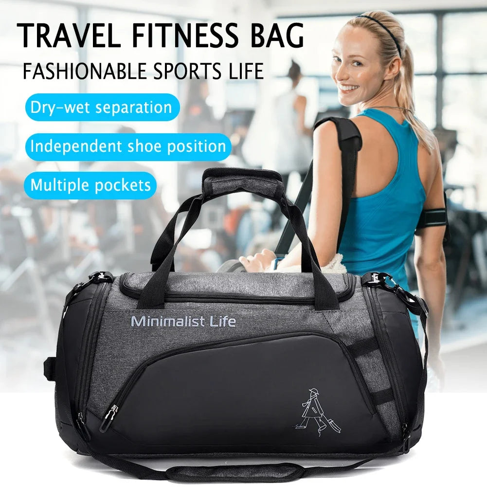 Waterproof Gym Bag for Men & Women with Wet-Dry Separation