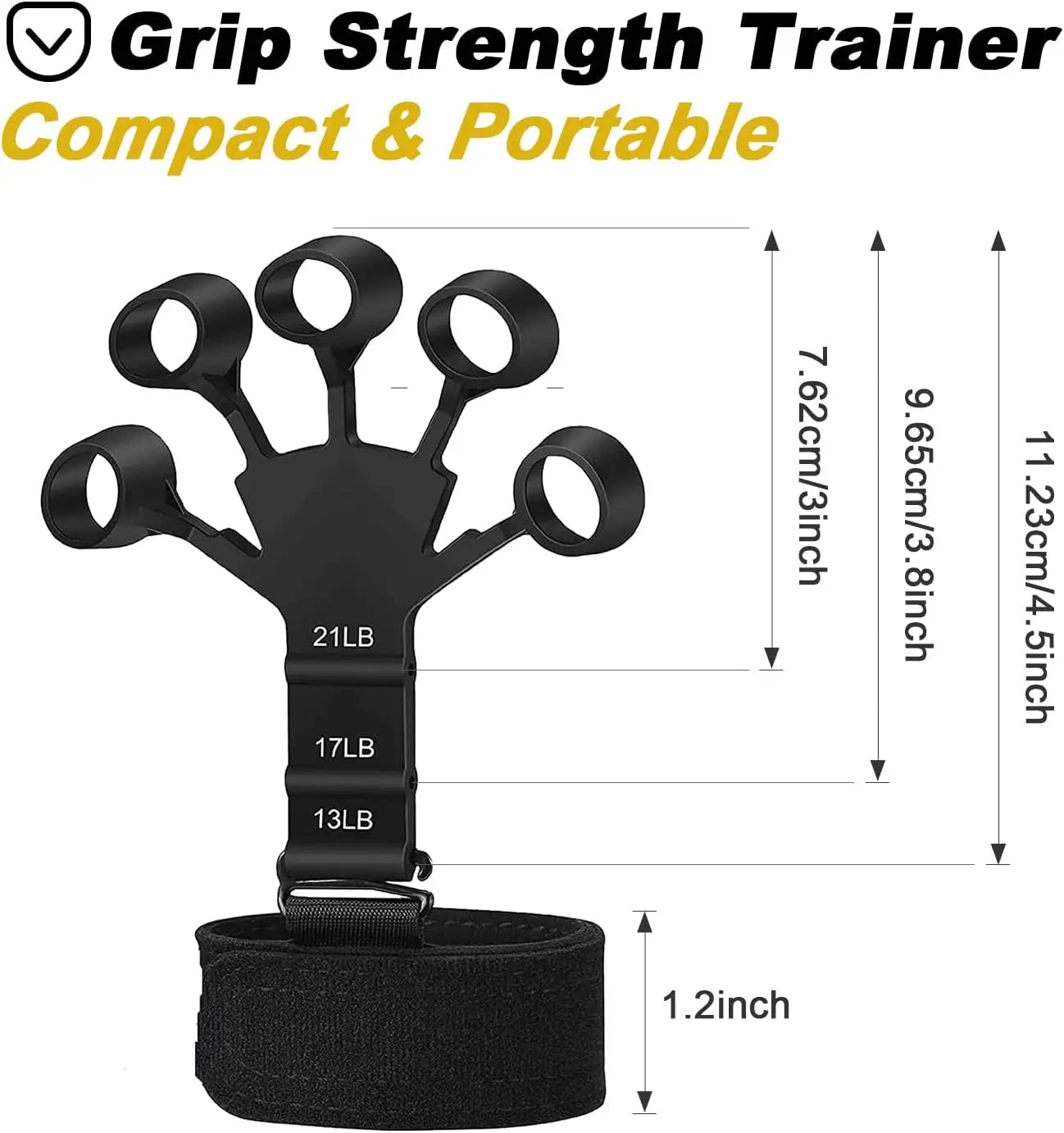 6-Level Finger Strengthener Grip Trainer for Hand and Wrist Exercise