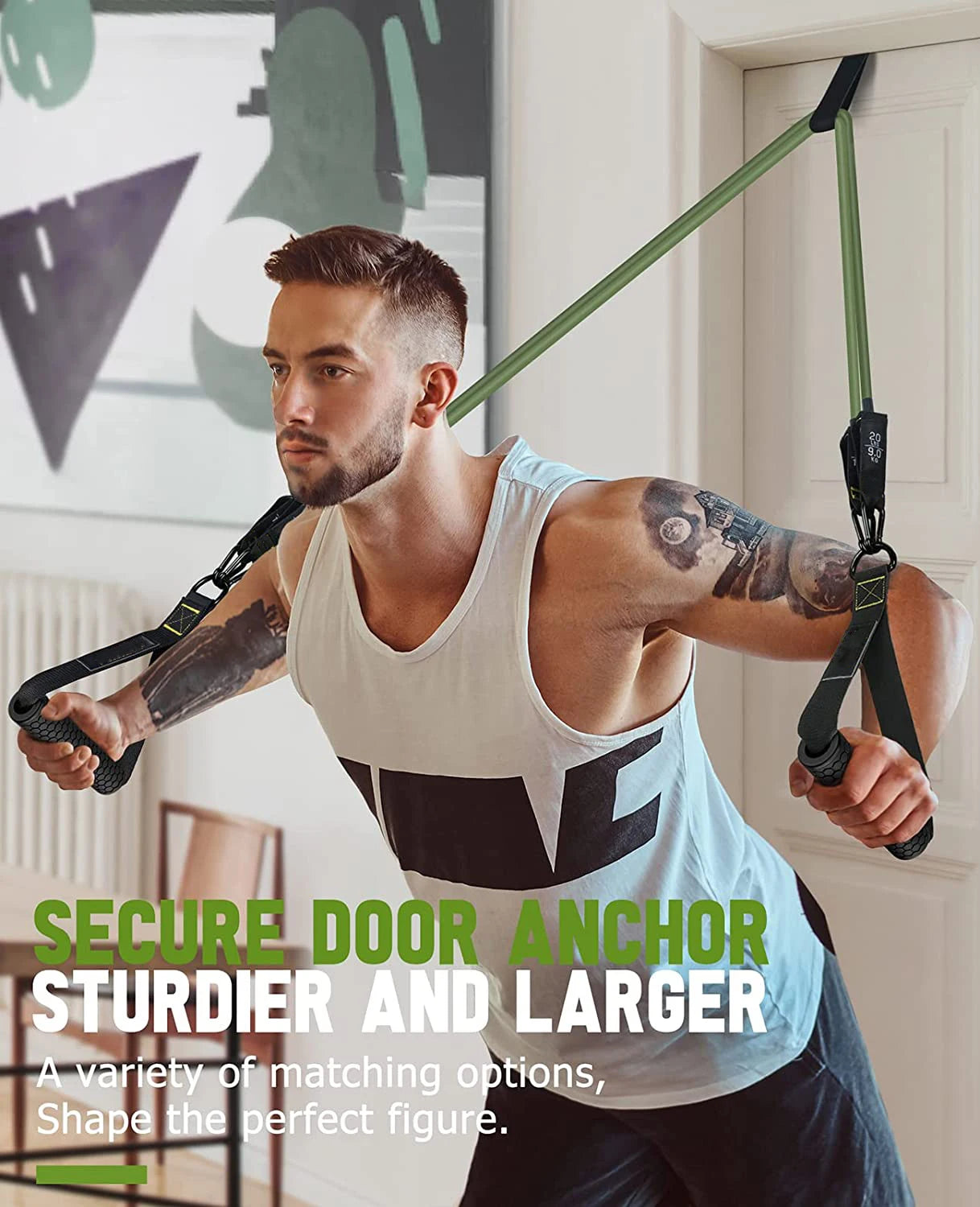 Resistance Band Set with Handles, Door Anchor, and Ankle Straps