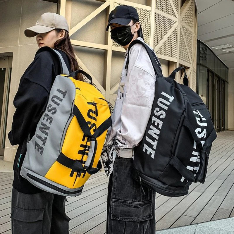 Large Waterproof Gym Bag for Women with Shoe Pocket