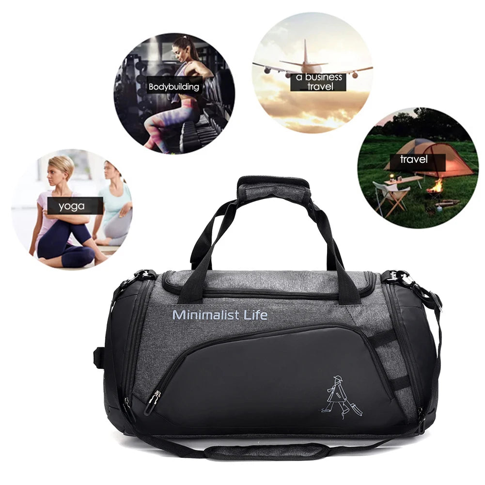 Waterproof Gym Bag for Men & Women with Wet-Dry Separation