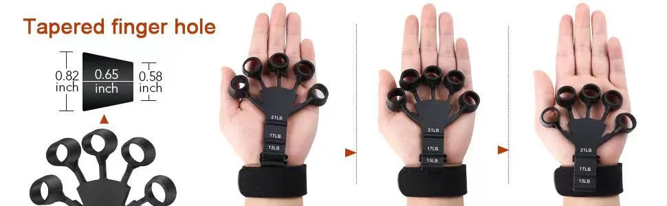 6-Level Finger Strengthener Grip Trainer for Hand and Wrist Exercise
