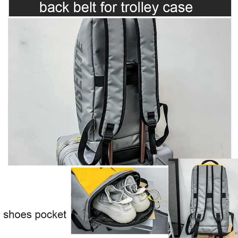 Large Waterproof Gym Bag for Women with Shoe Pocket